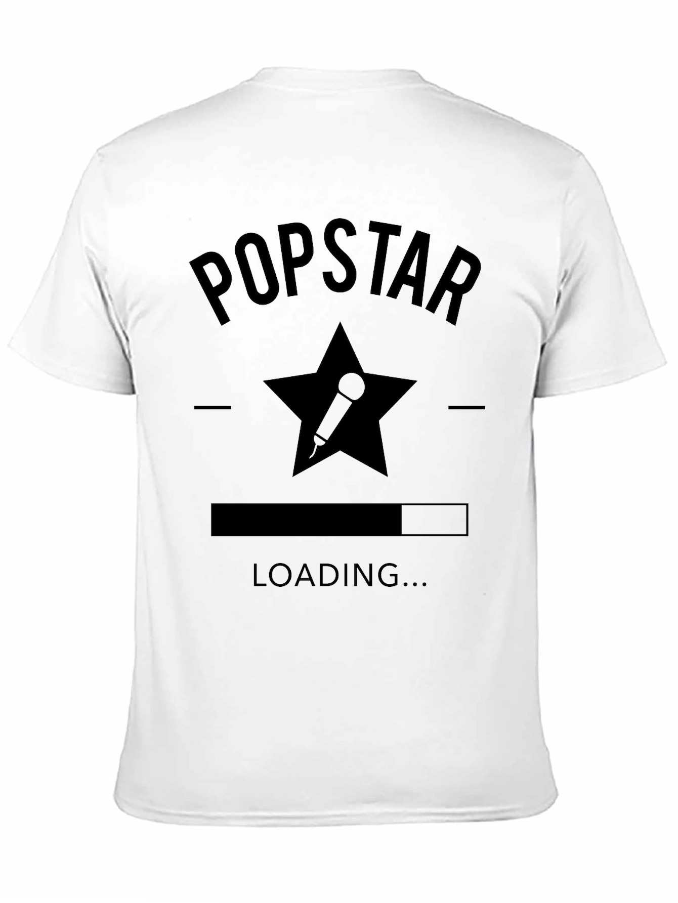 Popstar Loading Black Graphic T-Shirt