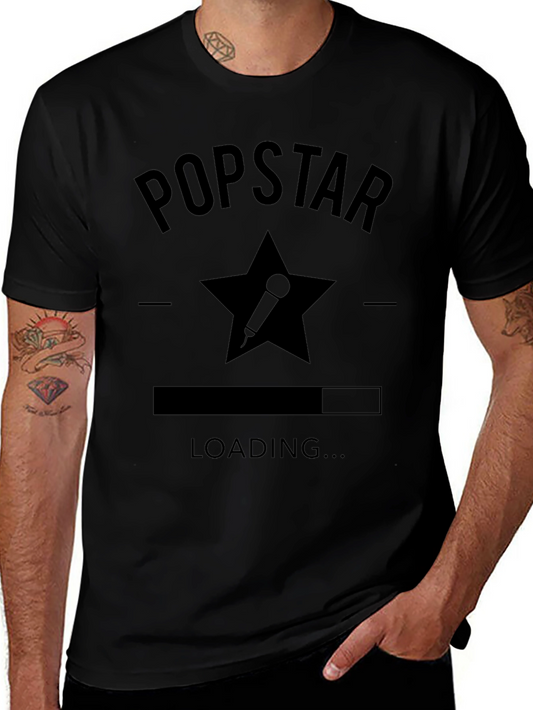 Popstar Loading Black Graphic T-Shirt