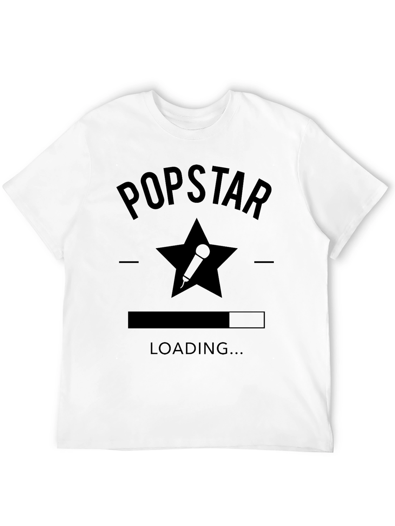 Popstar Loading Black Graphic T-Shirt