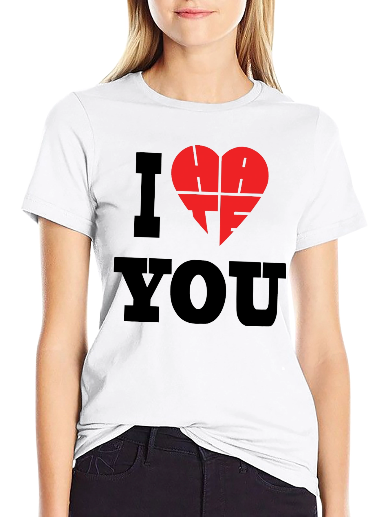 I Hate You T-Shirt - Black Graphic Tee