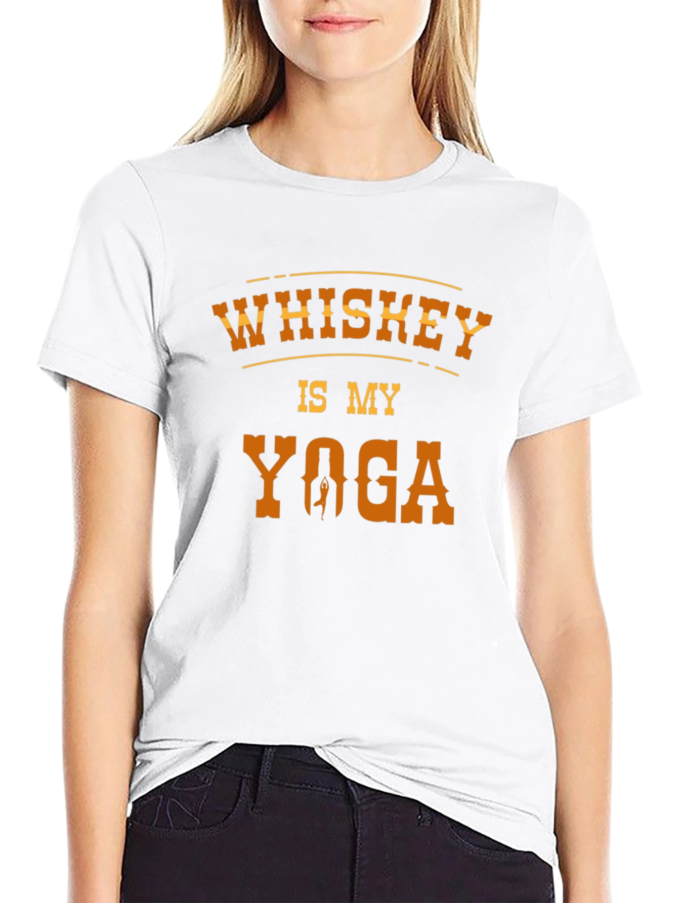 Whiskey is My Yoga T-Shirt Funny Alcohol Tee