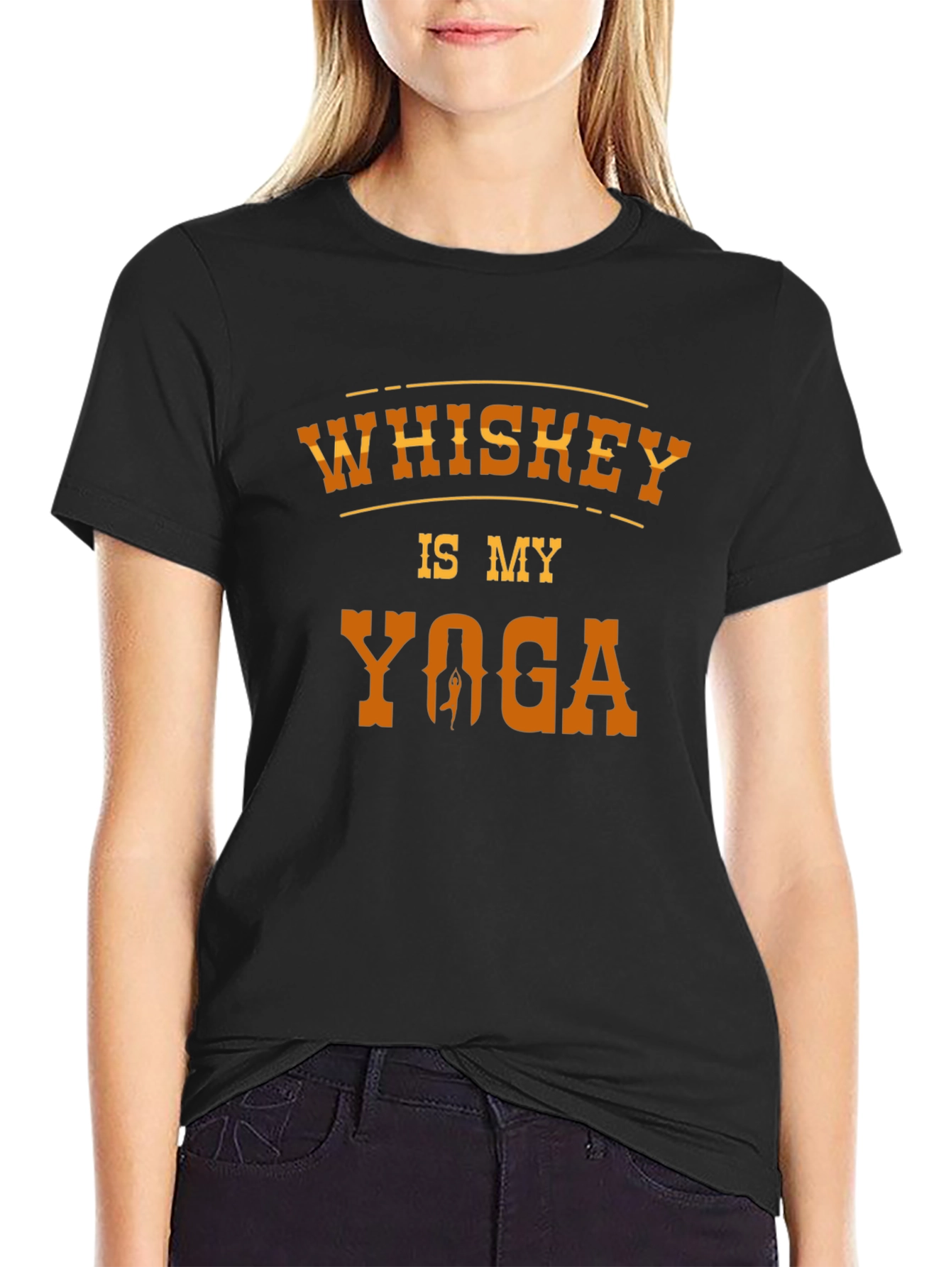 Whiskey is My Yoga T-Shirt Funny Alcohol Tee