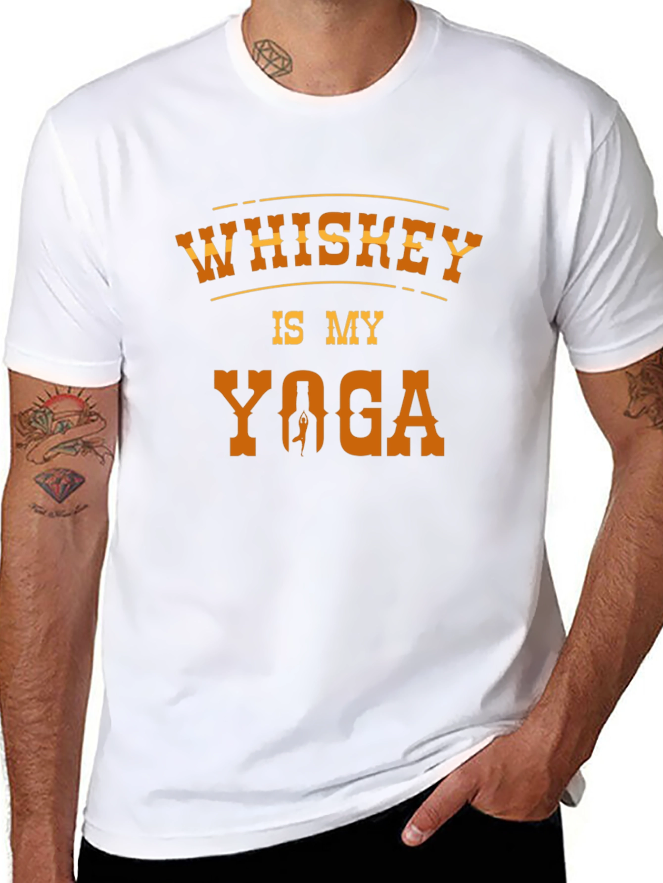 Whiskey is My Yoga T-Shirt Funny Alcohol Tee