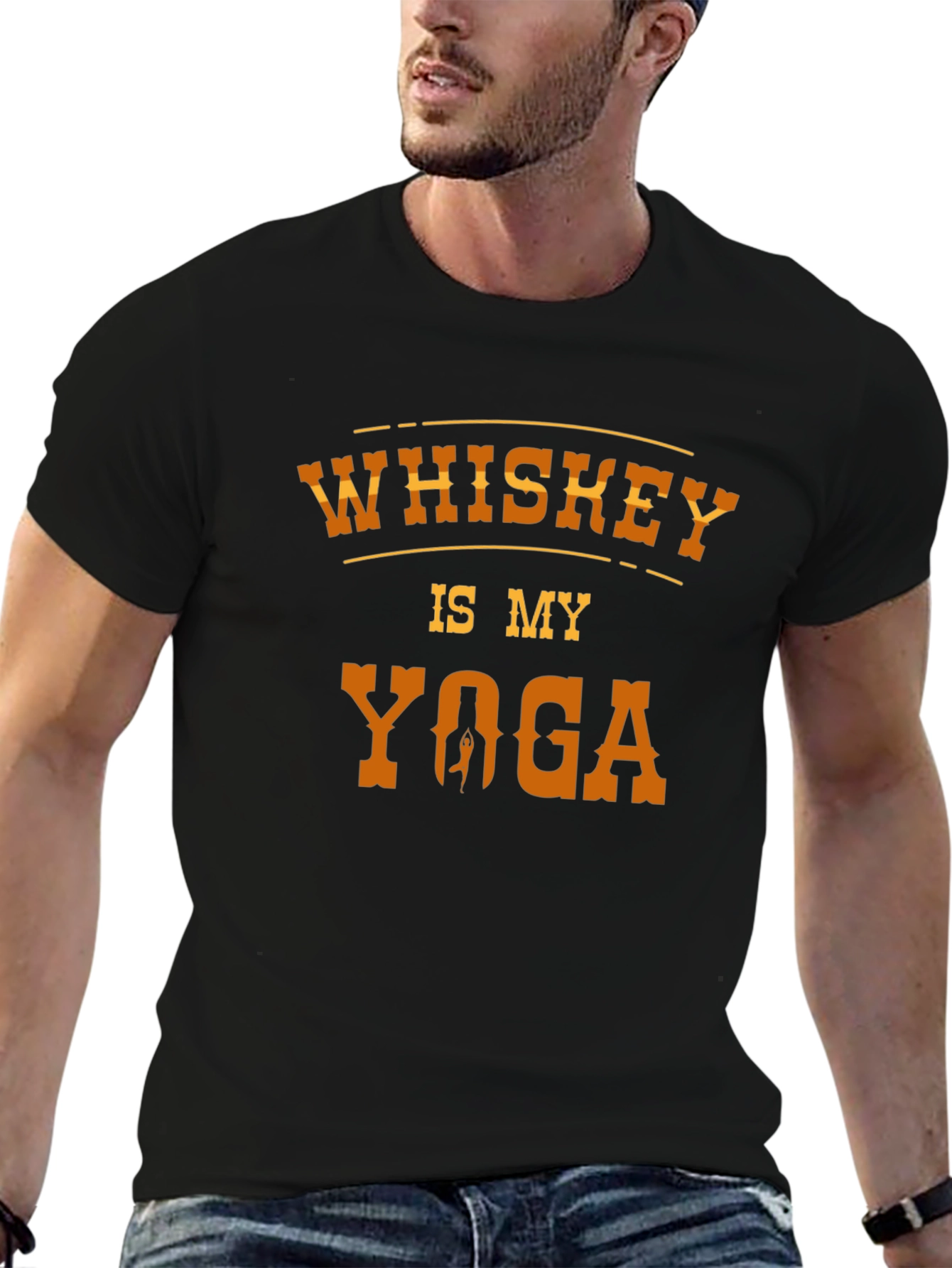 Whiskey is My Yoga T-Shirt Funny Alcohol Tee
