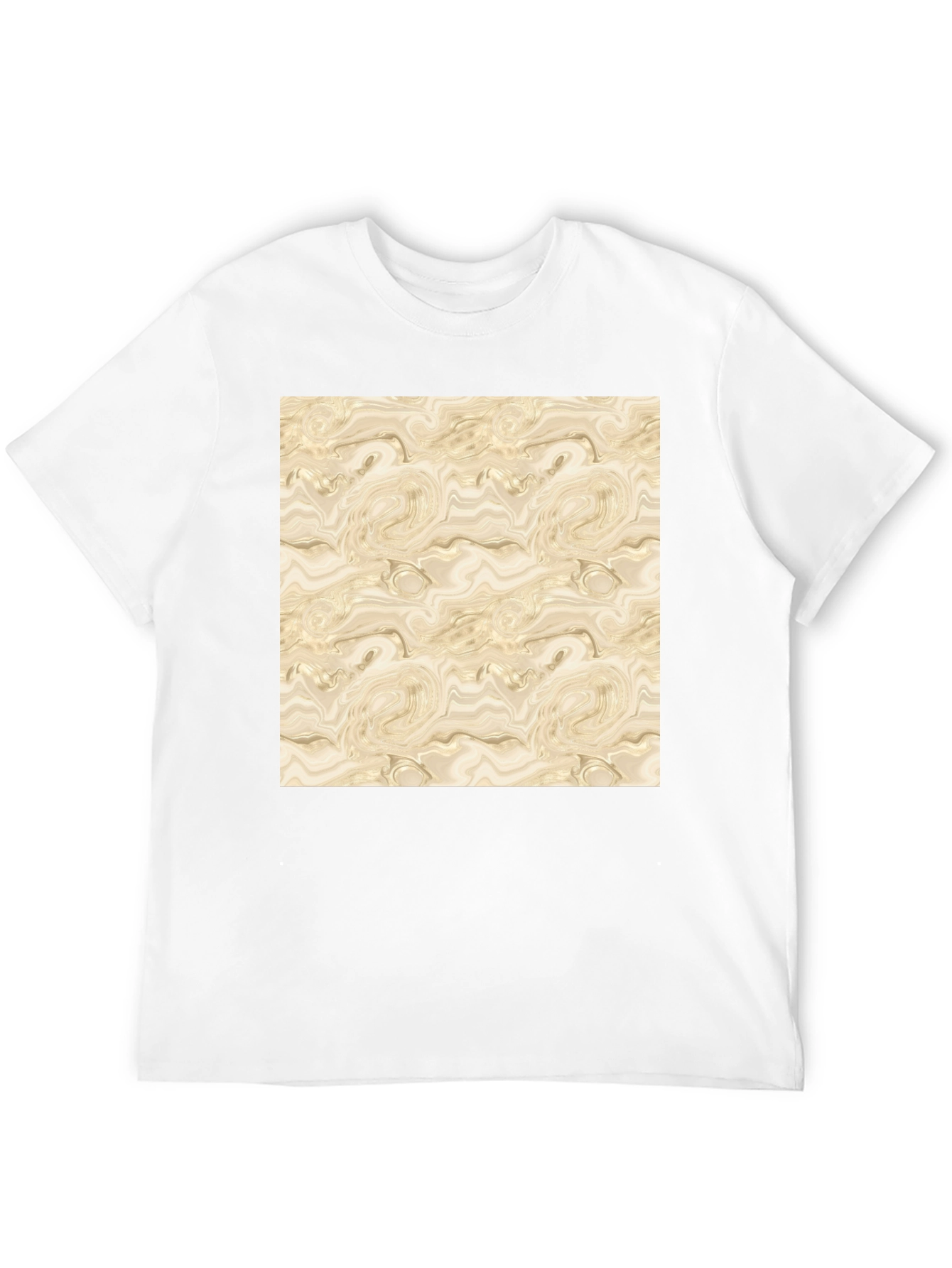Abstract Marble Pattern Black T-Shirt