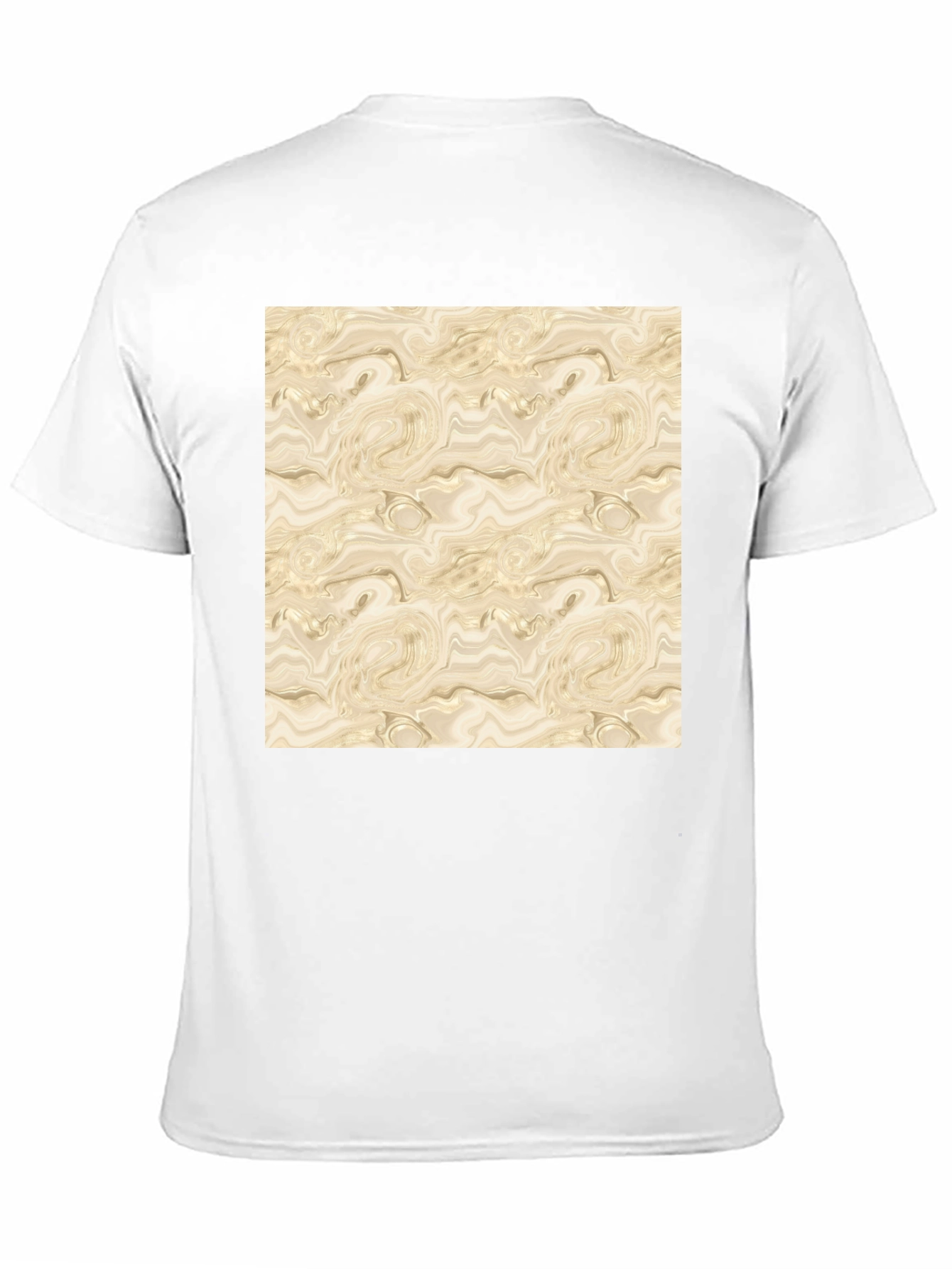 Abstract Marble Pattern Black T-Shirt