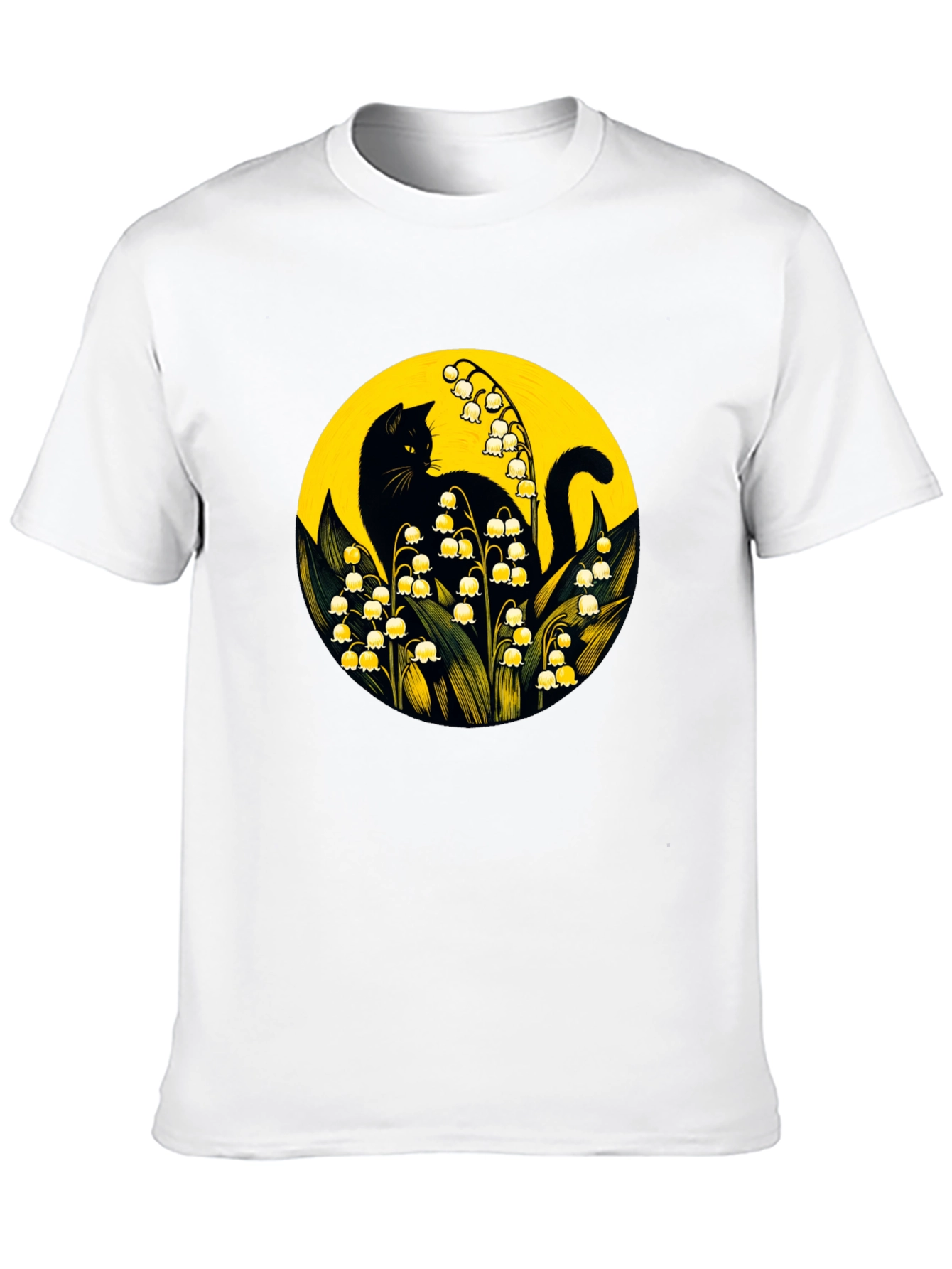 Black Cat & Lily of the Valley T-Shirt