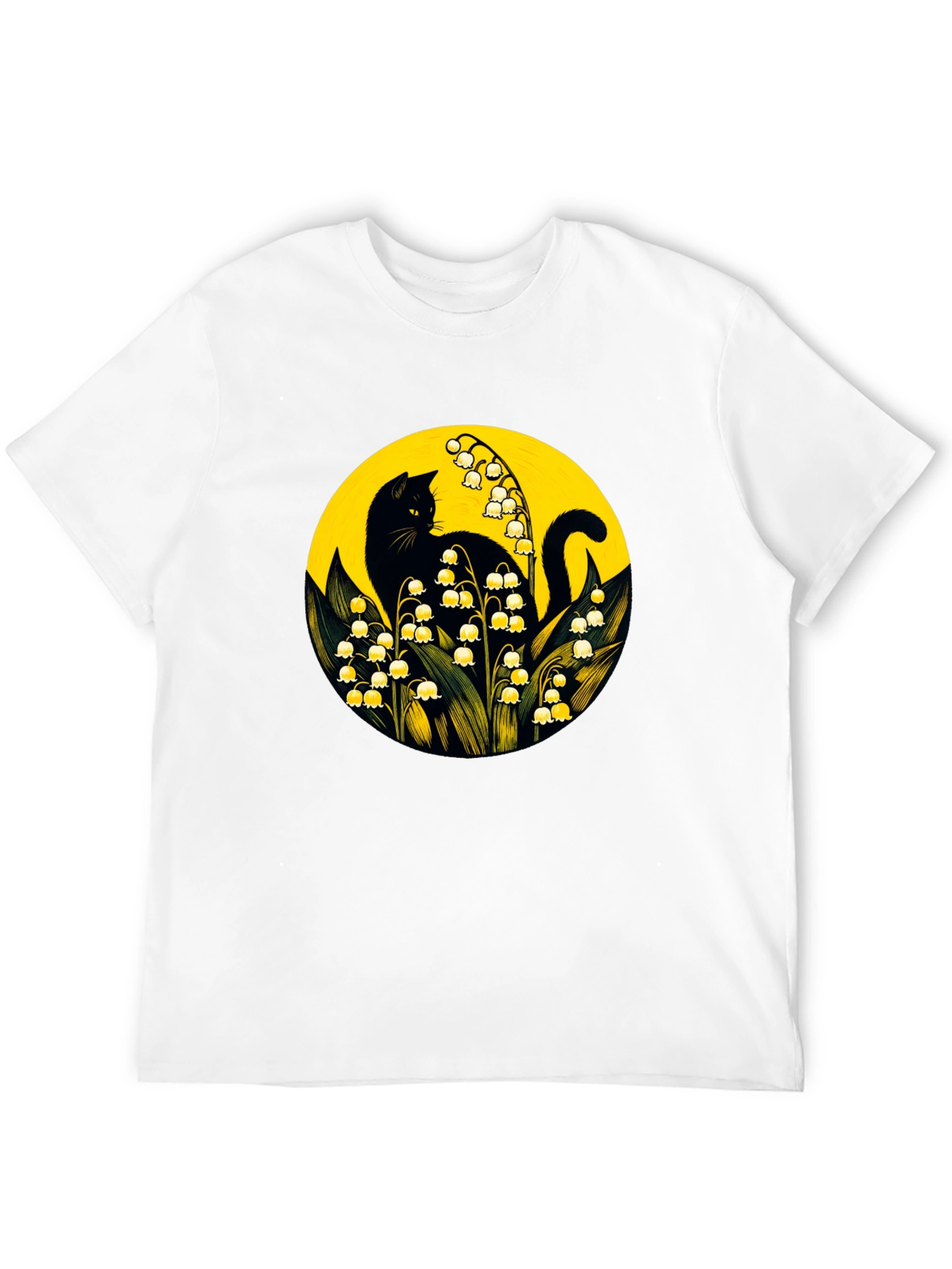 Black Cat & Lily of the Valley T-Shirt