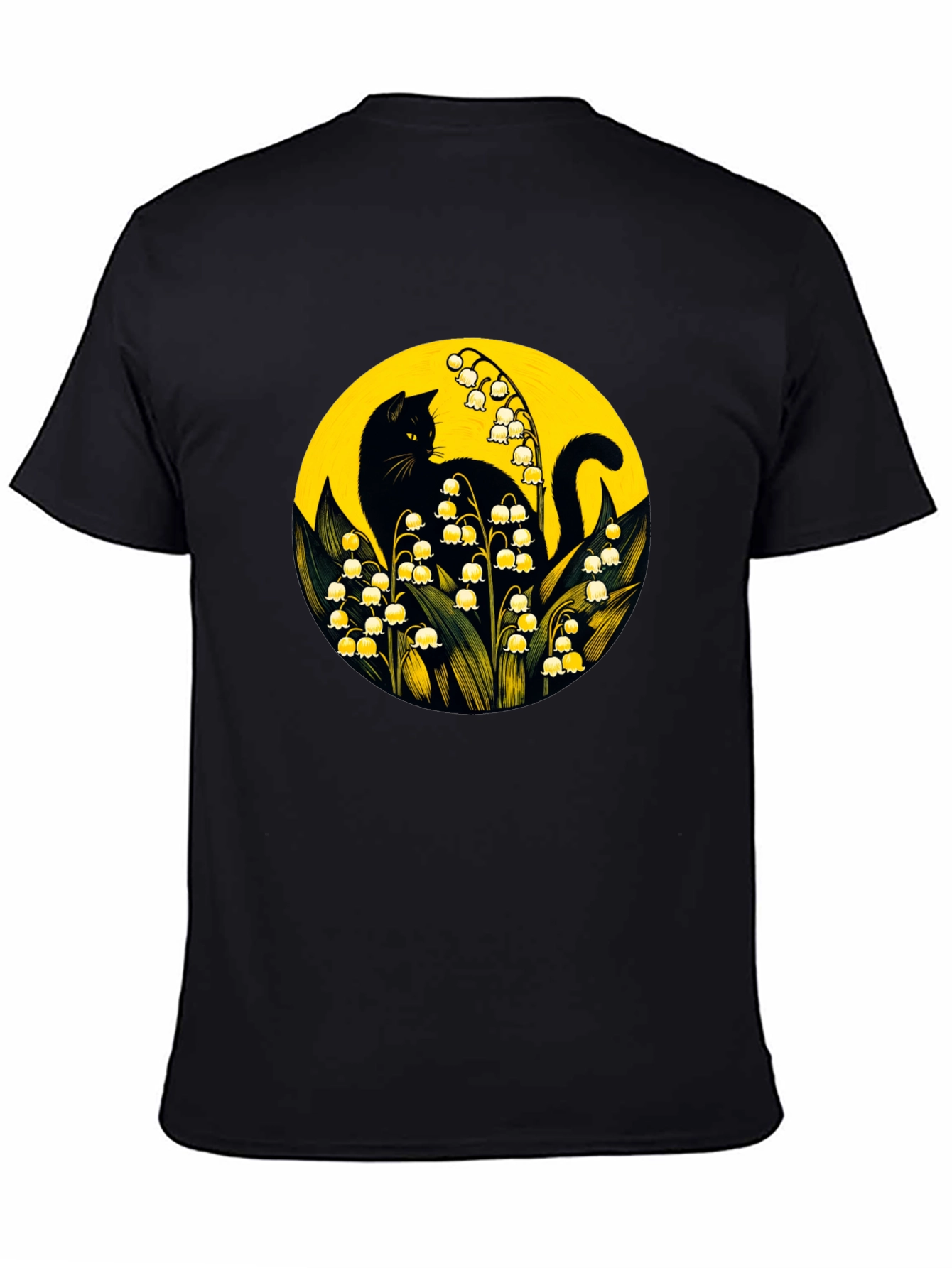 Black Cat & Lily of the Valley T-Shirt