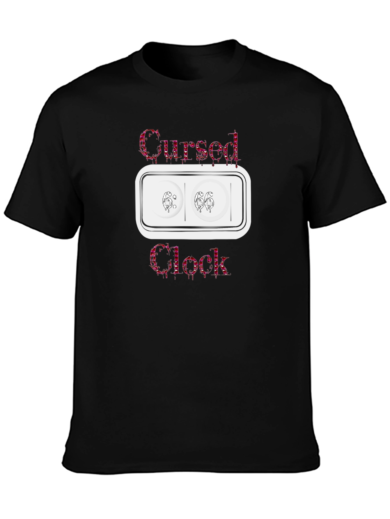 Cursed Clock Graphic Tee - Unisex Black T-Shirt