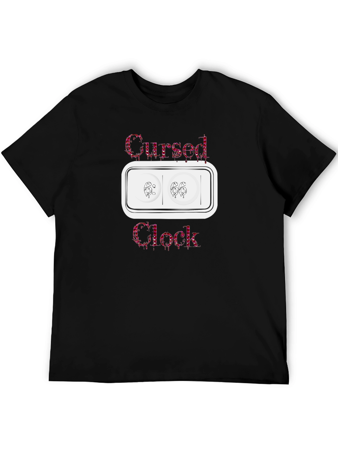 Cursed Clock Graphic Tee - Unisex Black T-Shirt