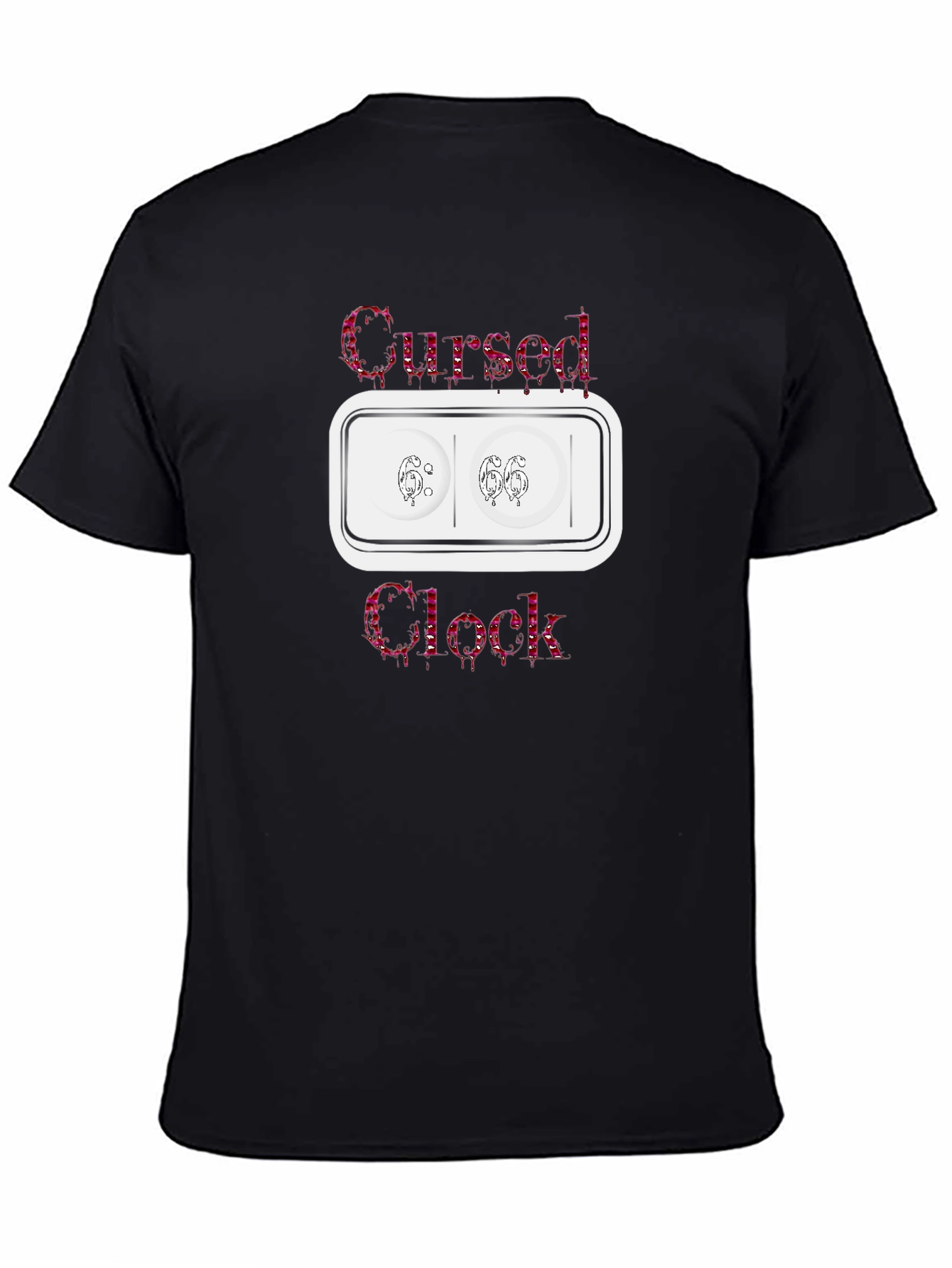 Cursed Clock Graphic Tee - Unisex Black T-Shirt