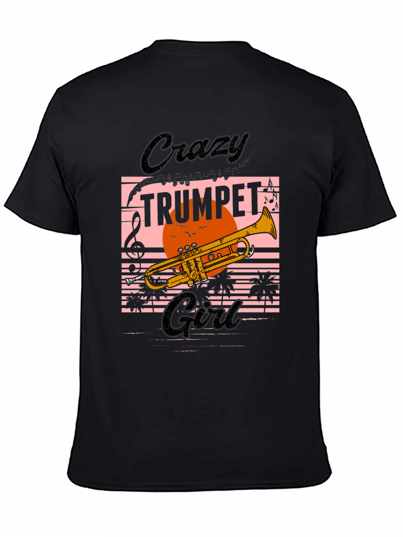 Crazy Trumpet Girl Graphic Tee