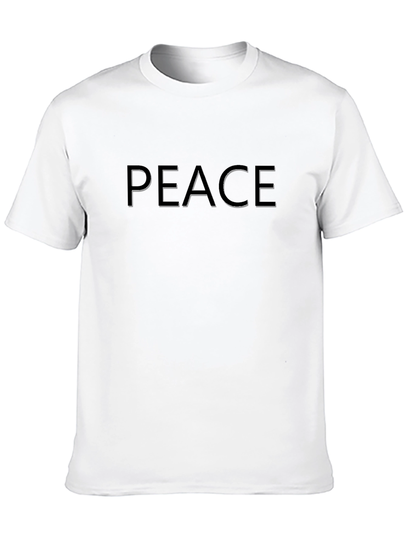 Mens Black PEACE Graphic T-Shirt