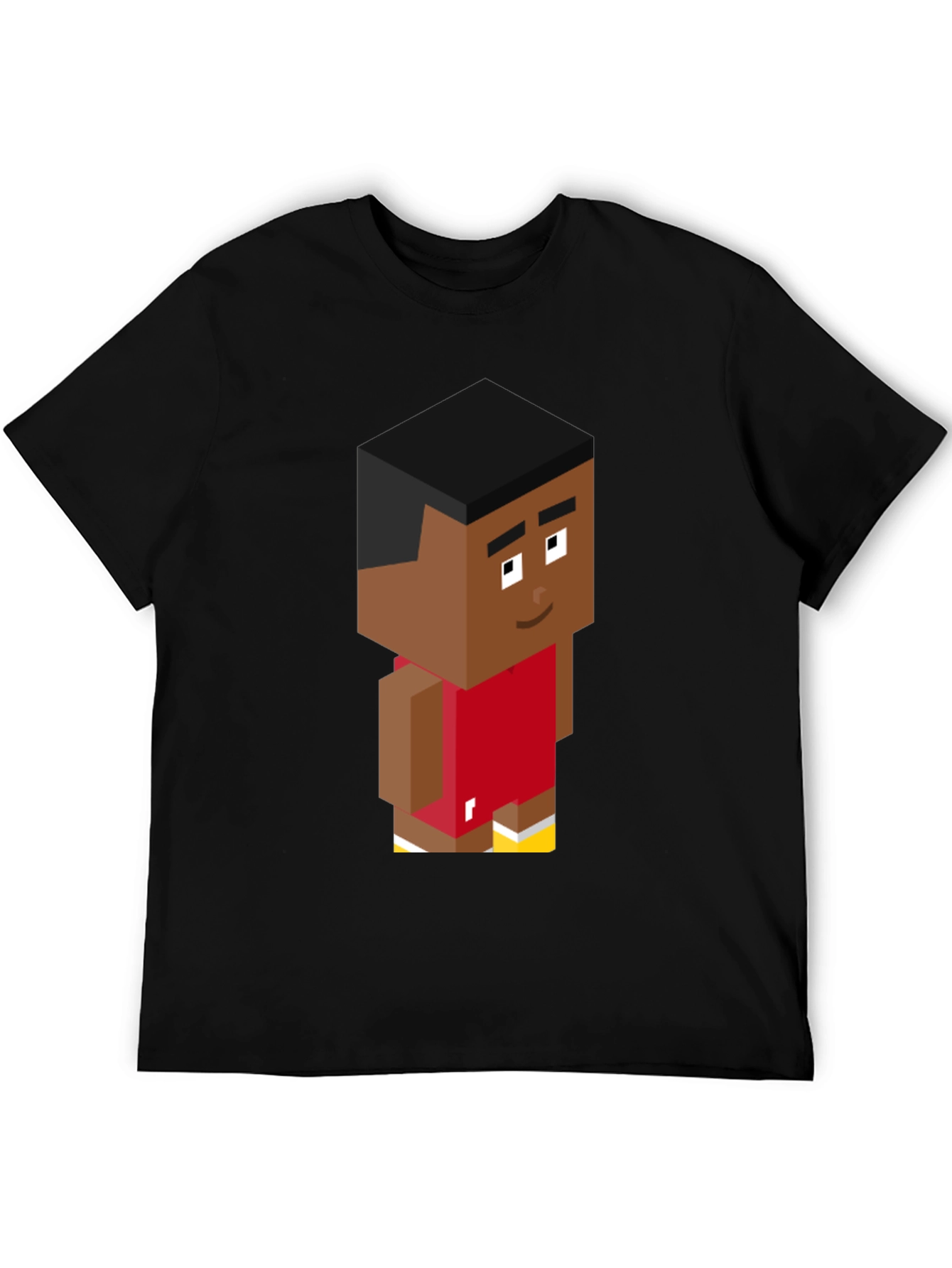Pixel Basketball Player Graphic Tee - Black