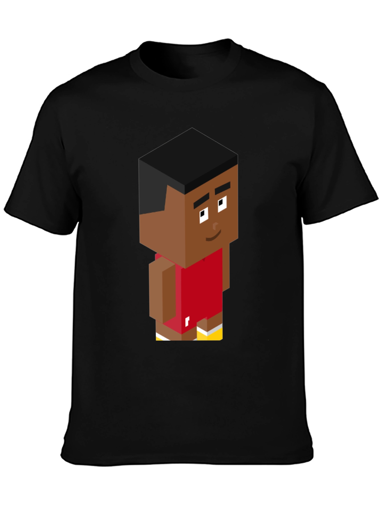 Pixel Basketball Player Graphic Tee - Black