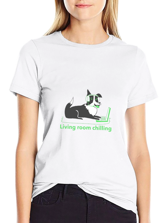 Dog Lovers Tee: Living Room Chilling Design
