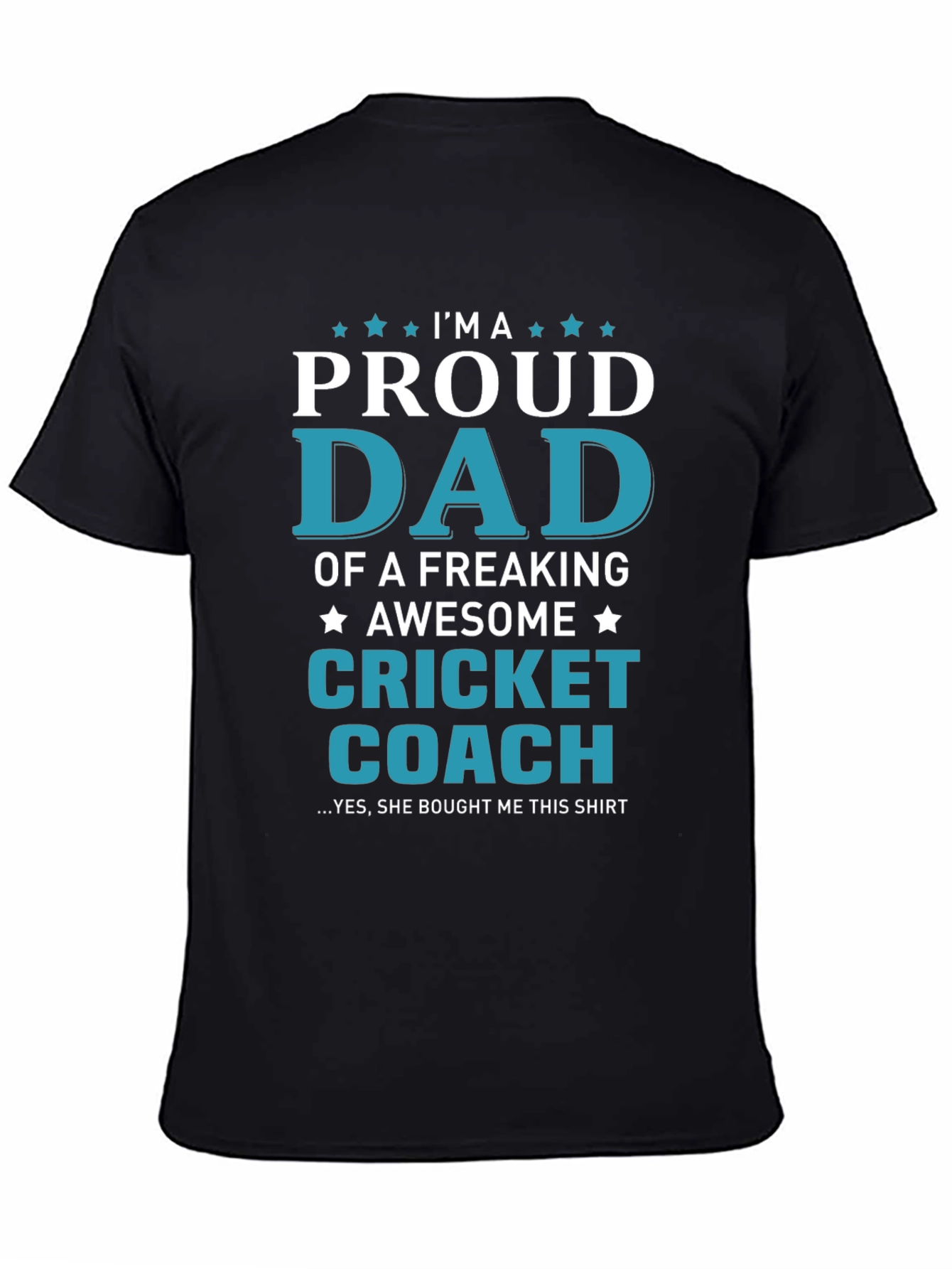 Proud Cricket Dad T-Shirt - Awesome Coach Apparel