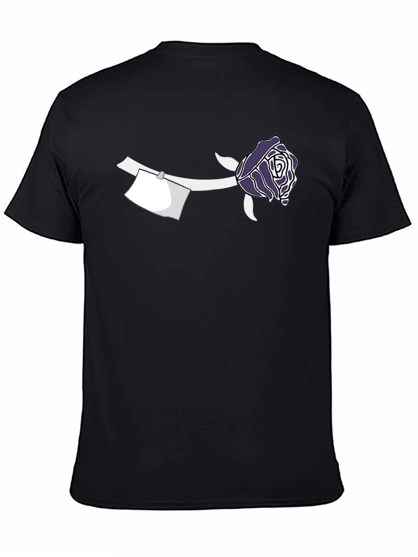 Rose & Note Graphic Tee - Casual Style
