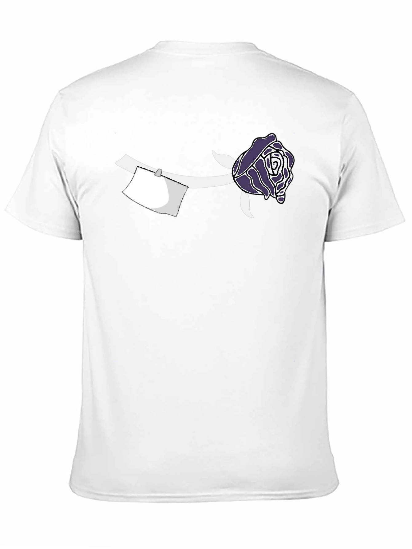 Rose & Note Graphic Tee - Casual Style
