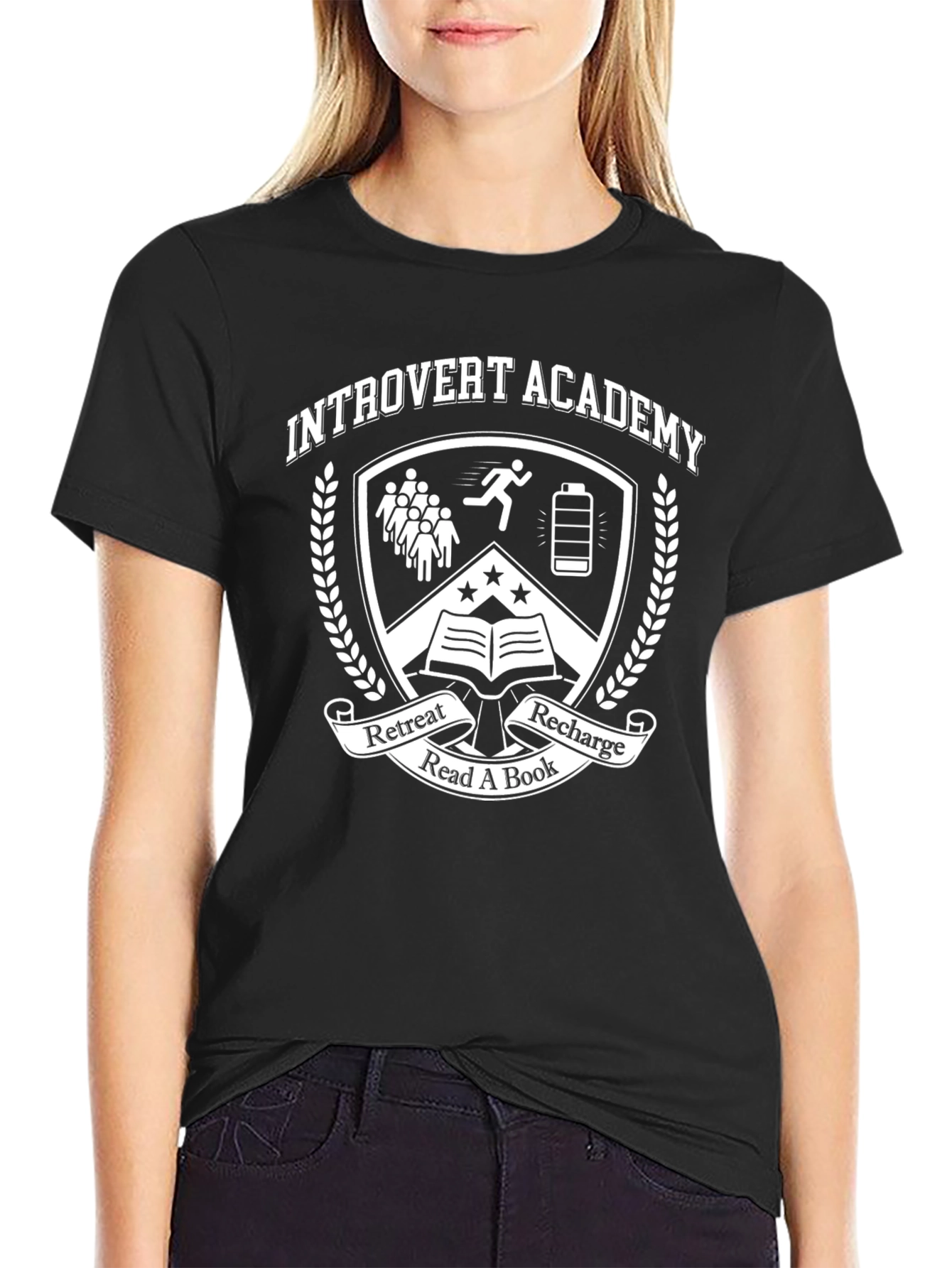Introvert Academy T-Shirt - Retreat Read Recharge!
