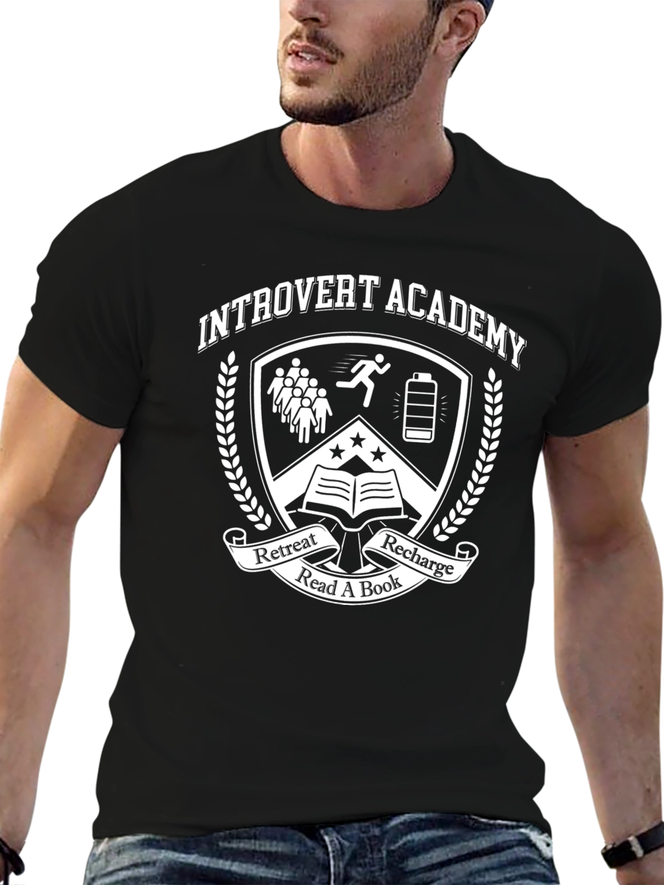 Introvert Academy T-Shirt - Retreat Read Recharge!