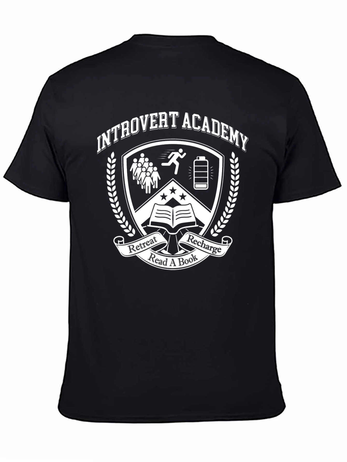 Introvert Academy T-Shirt - Retreat Read Recharge!