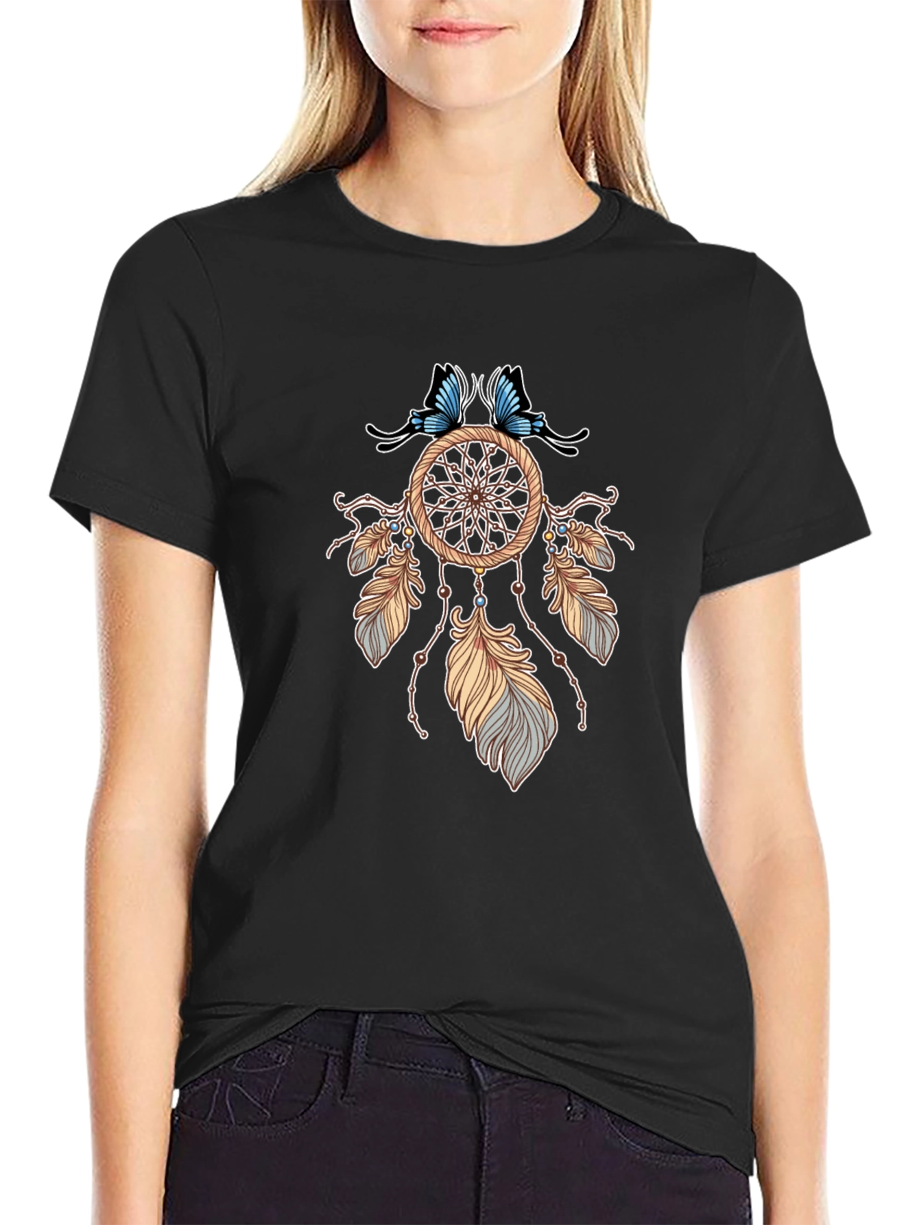 Dreamcatcher Graphic T-Shirt - Black