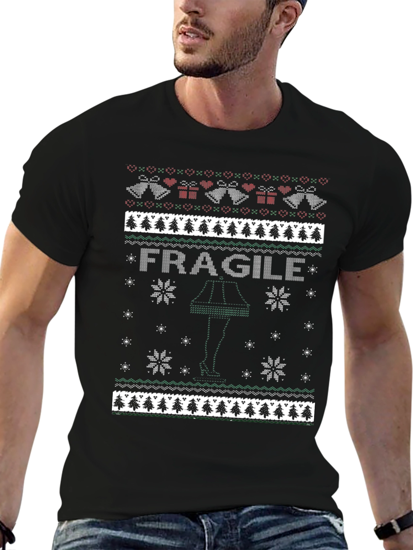 Fragile Leg Lamp Ugly Christmas Sweater T-Shirt