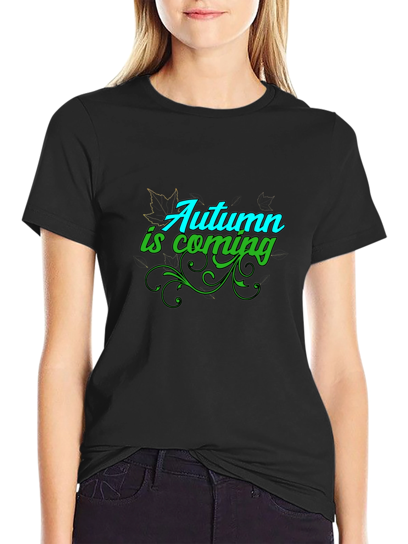 Autumn is Coming Graphic Tee - Black