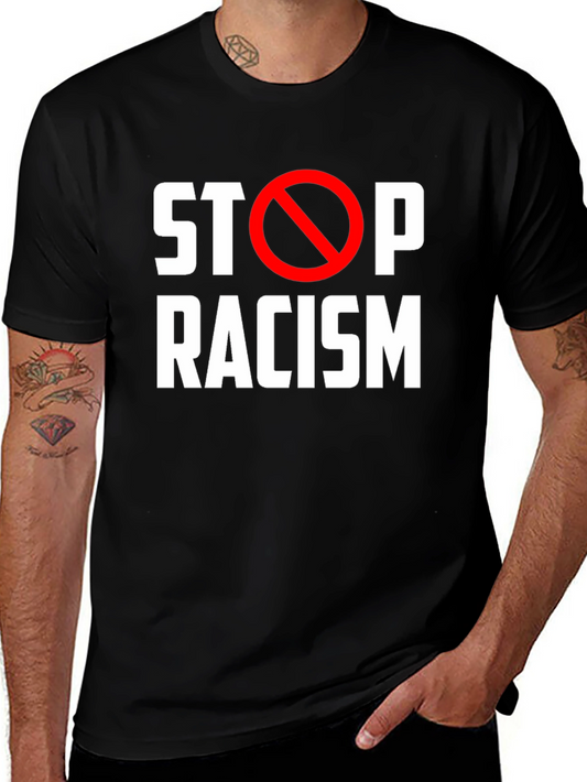 Stop Racism Black T-Shirt