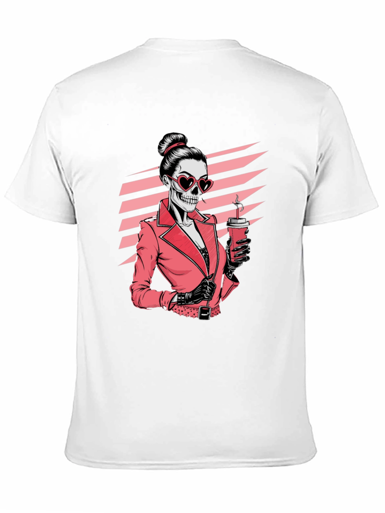 Skeleton Lady T-Shirt - Coffee & Chic Style