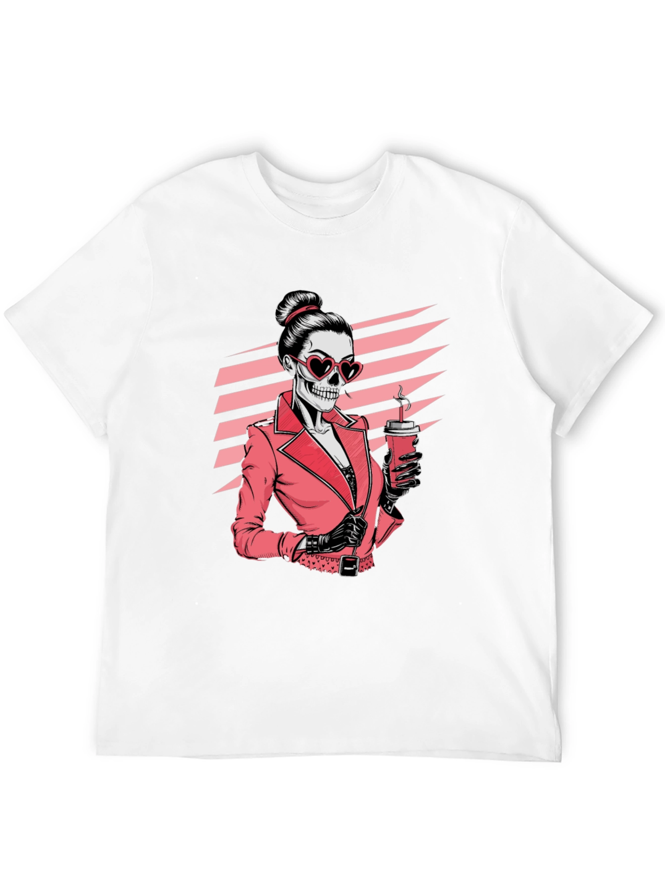 Skeleton Lady T-Shirt - Coffee & Chic Style