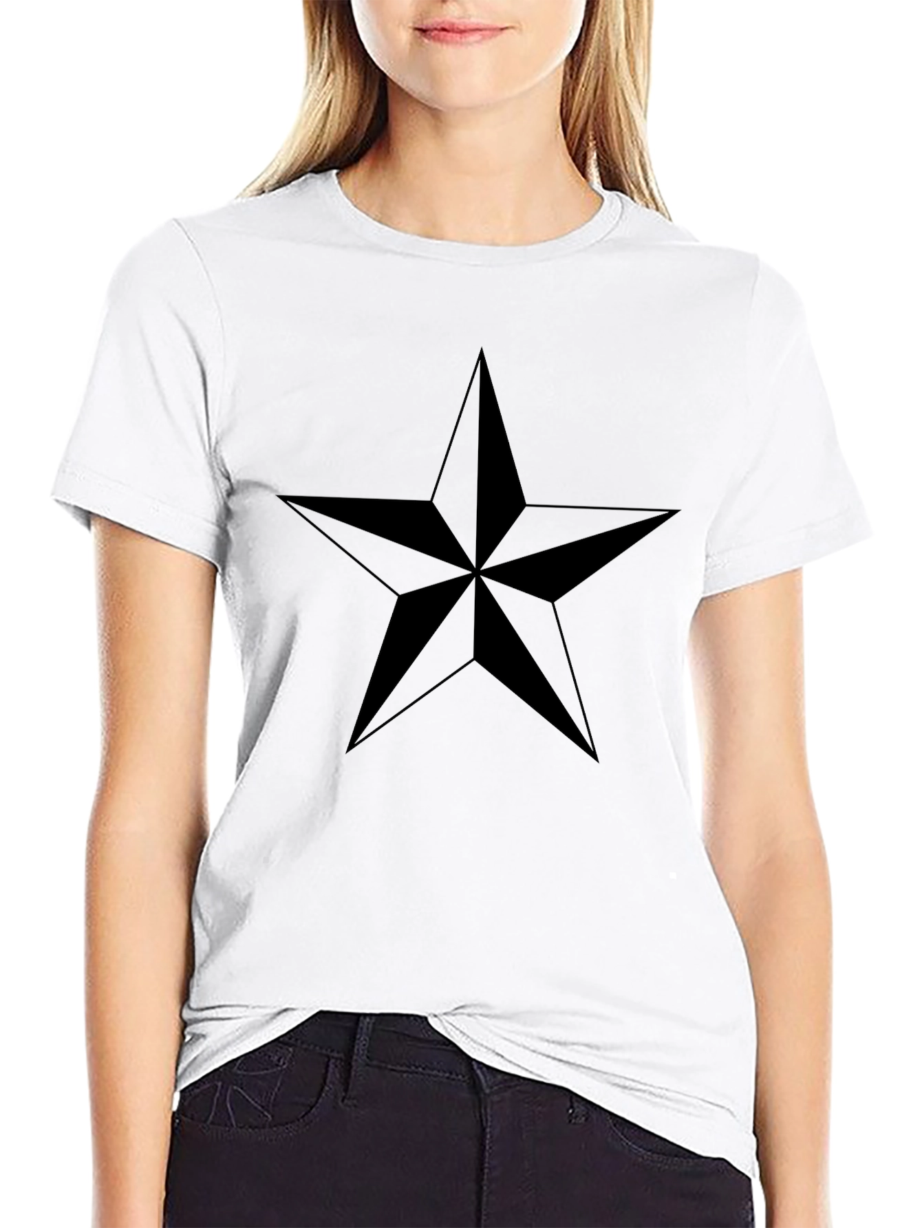 Black Star Graphic Tee - Casual Style