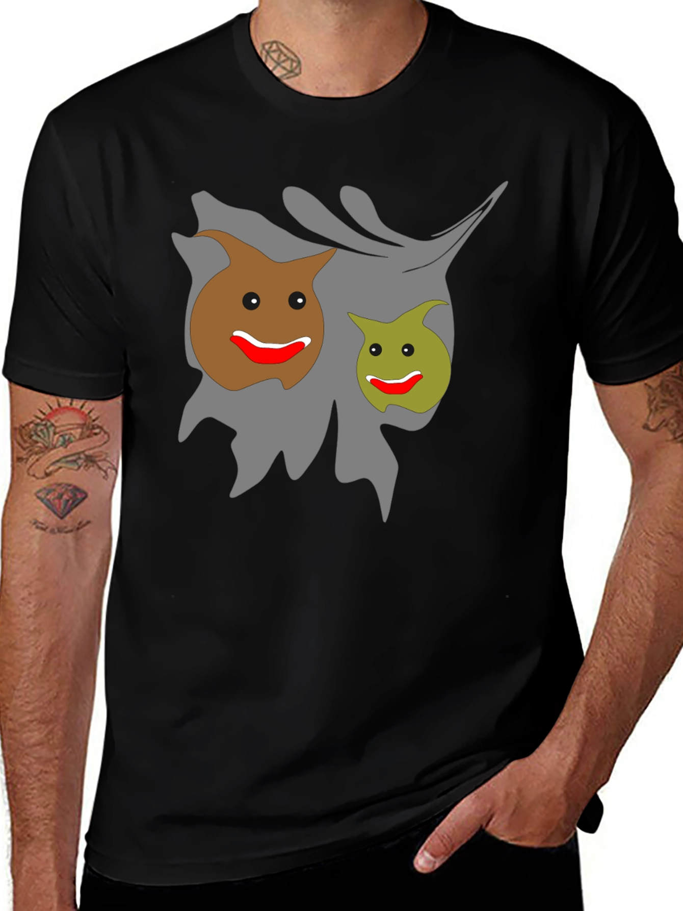 Funny Graphic Tee - Smiling Cartoon Poop