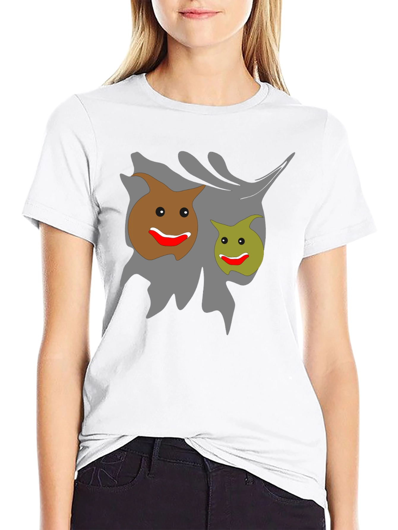 Funny Graphic Tee - Smiling Cartoon Poop