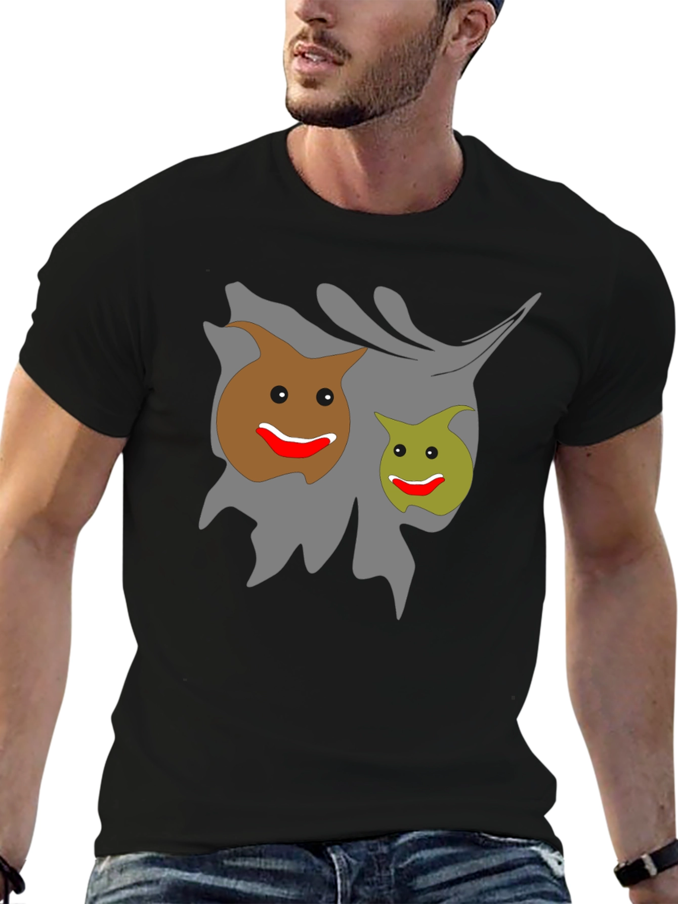 Funny Graphic Tee - Smiling Cartoon Poop