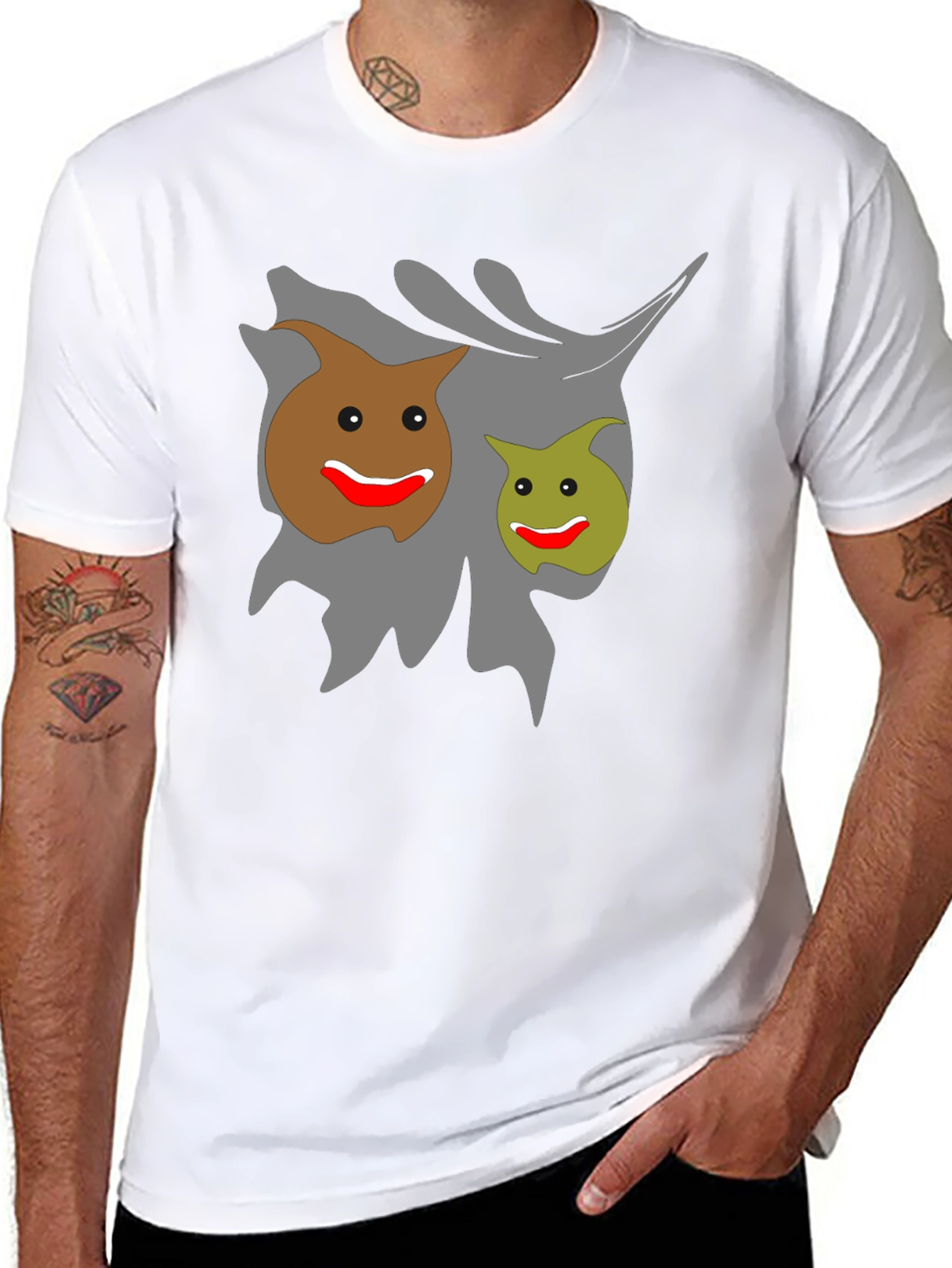 Funny Graphic Tee - Smiling Cartoon Poop