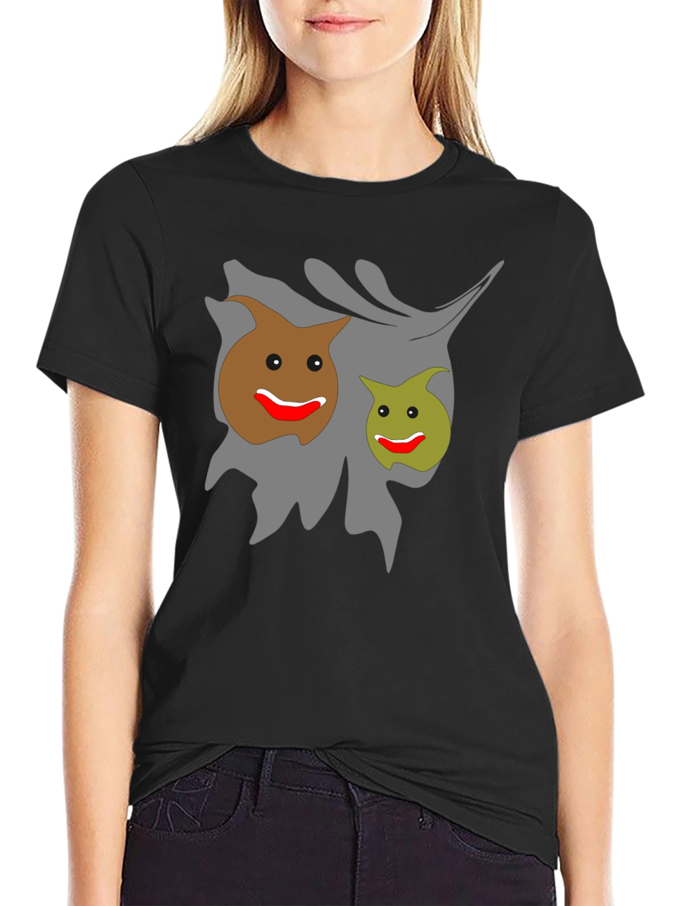 Funny Graphic Tee - Smiling Cartoon Poop