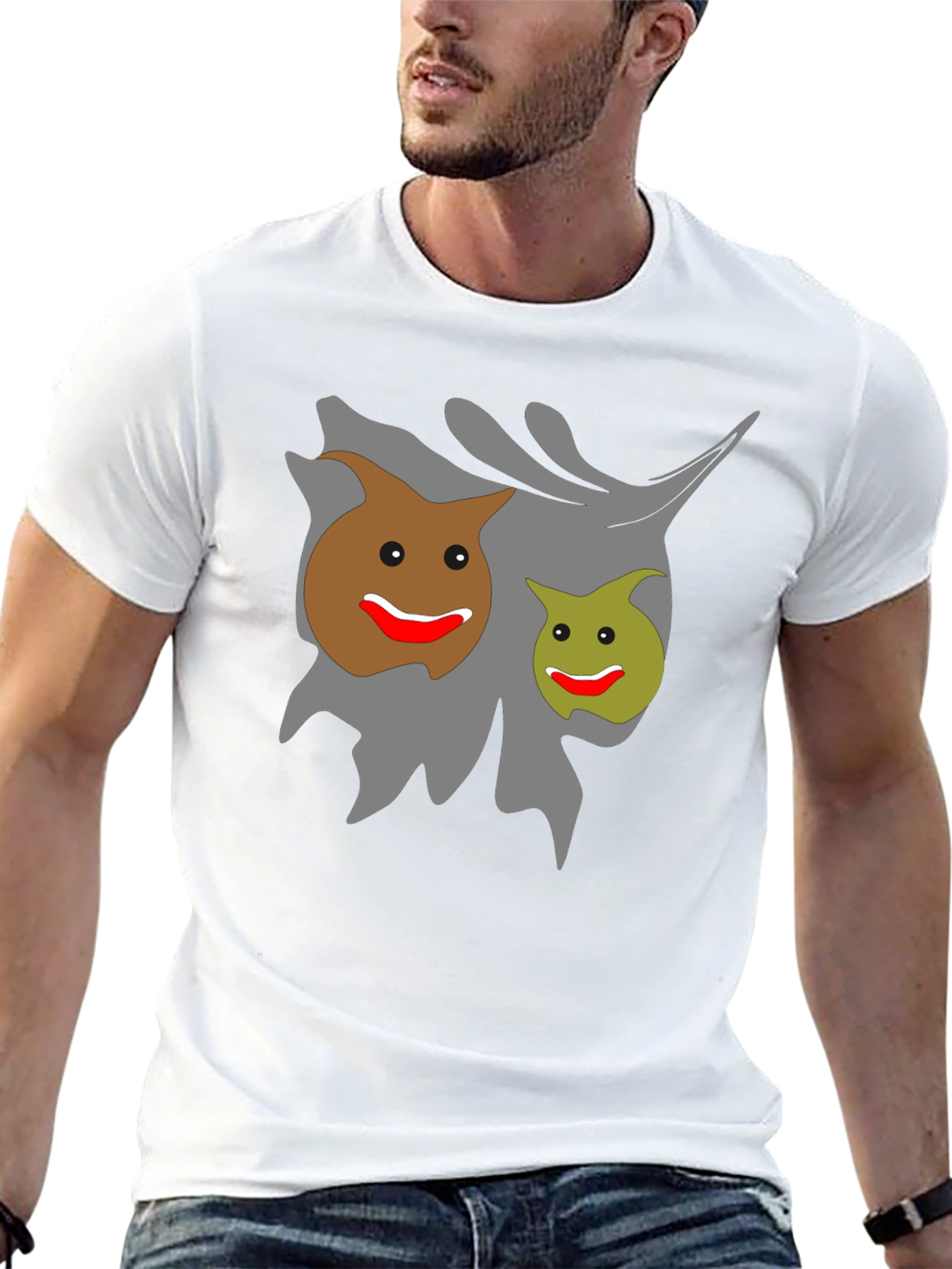 Funny Graphic Tee - Smiling Cartoon Poop