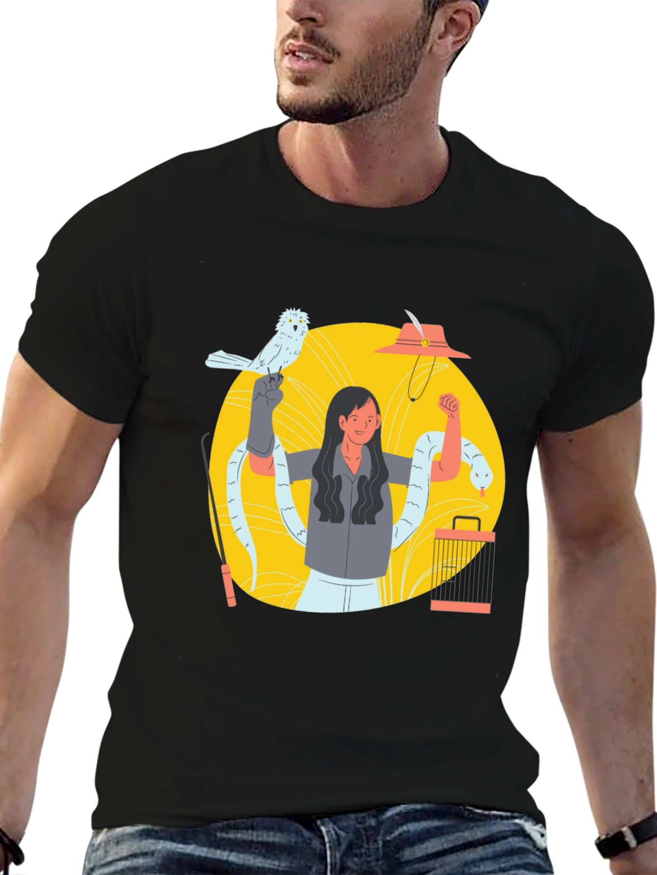 Snake Charmer Graphic Tee - Black
