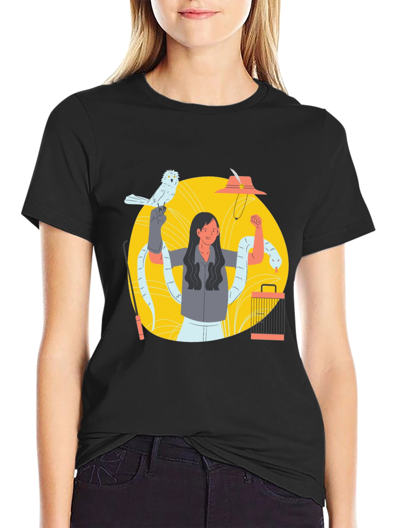Snake Charmer Graphic Tee - Black
