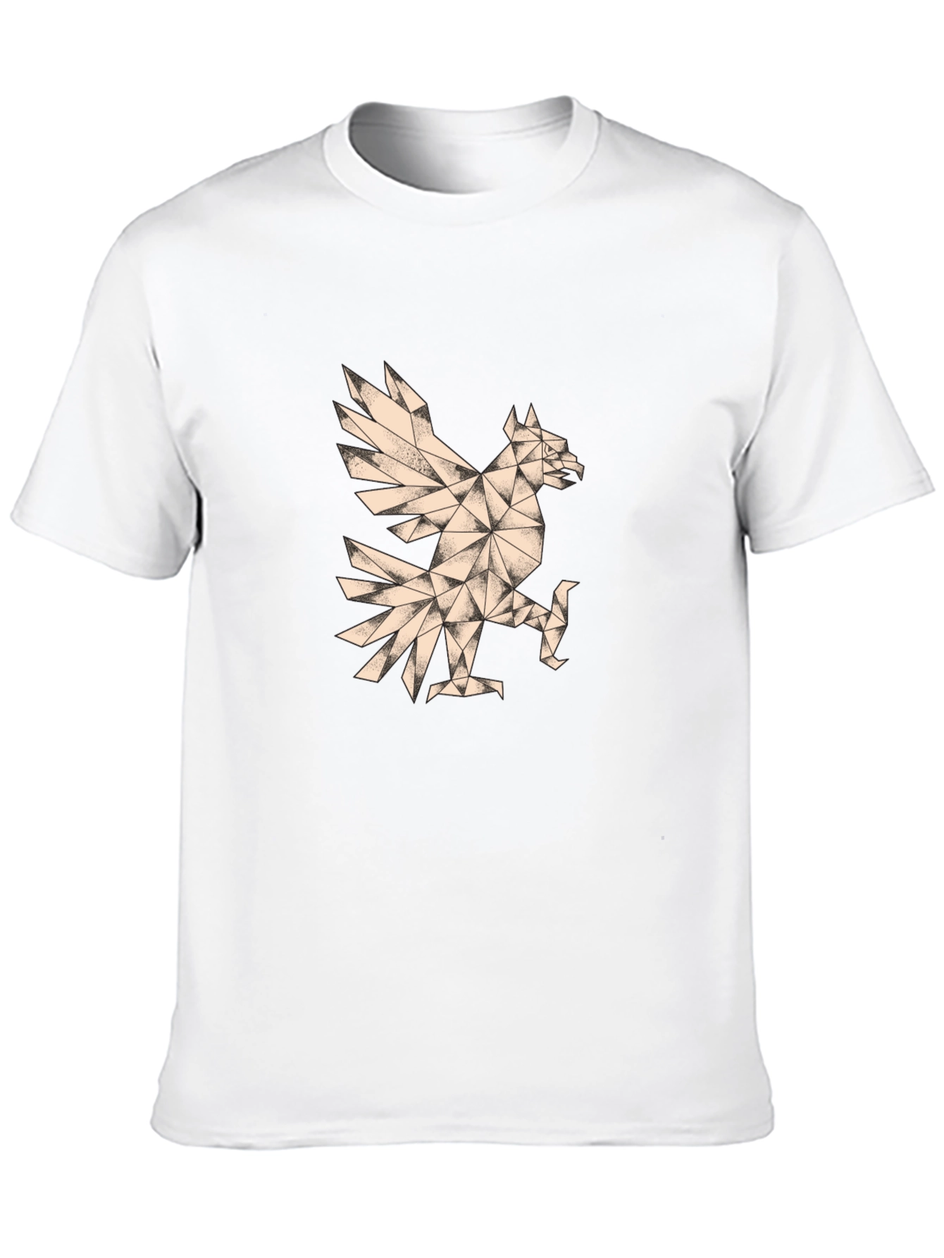 Geometric Eagle Graphic Tee - Stylish Mens Black T-Shirt