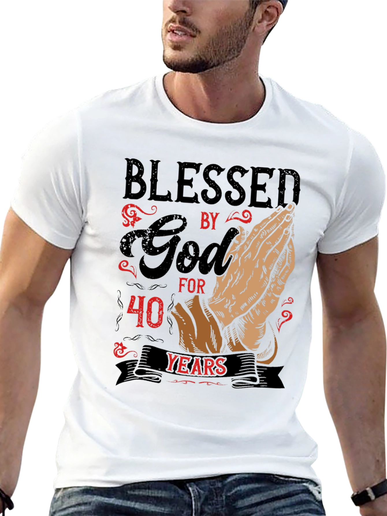 Blessed By God T-Shirt - 40 Years