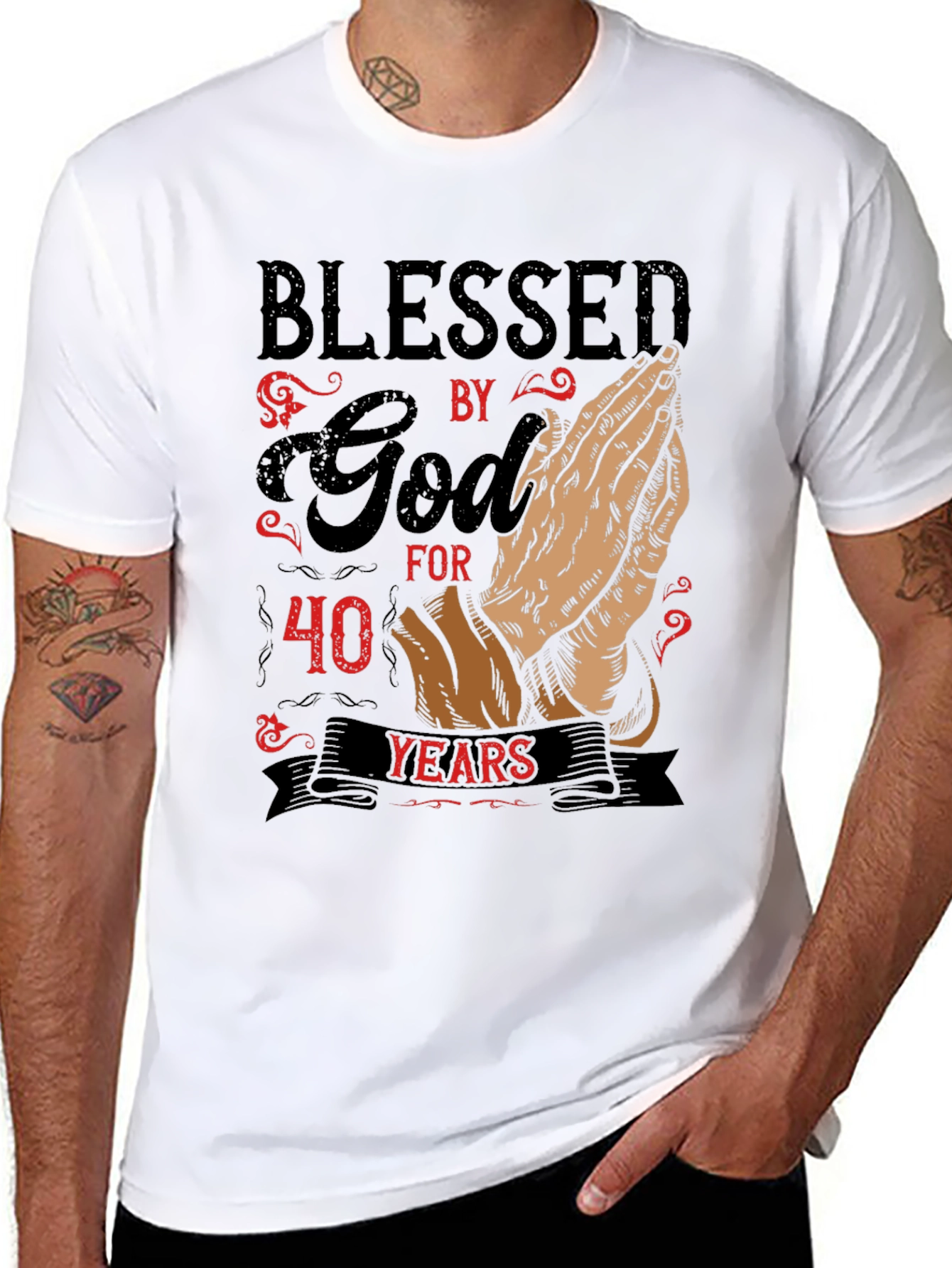 Blessed By God T-Shirt - 40 Years