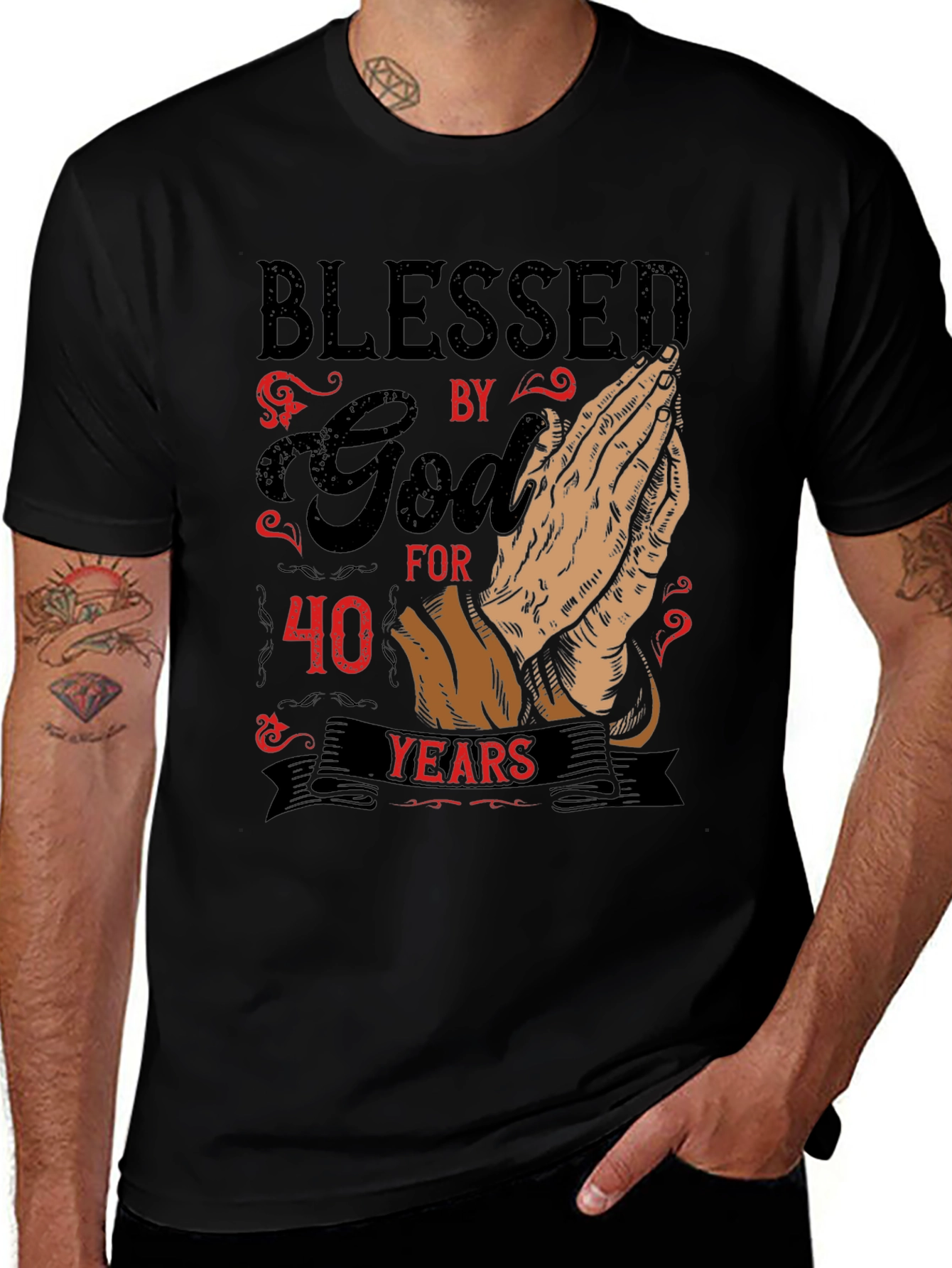 Blessed By God T-Shirt - 40 Years