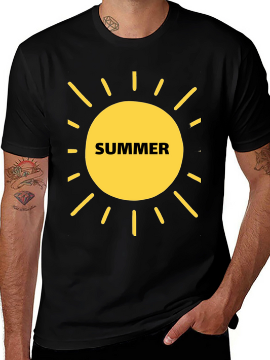 Summer Sun Graphic T-Shirt - Black