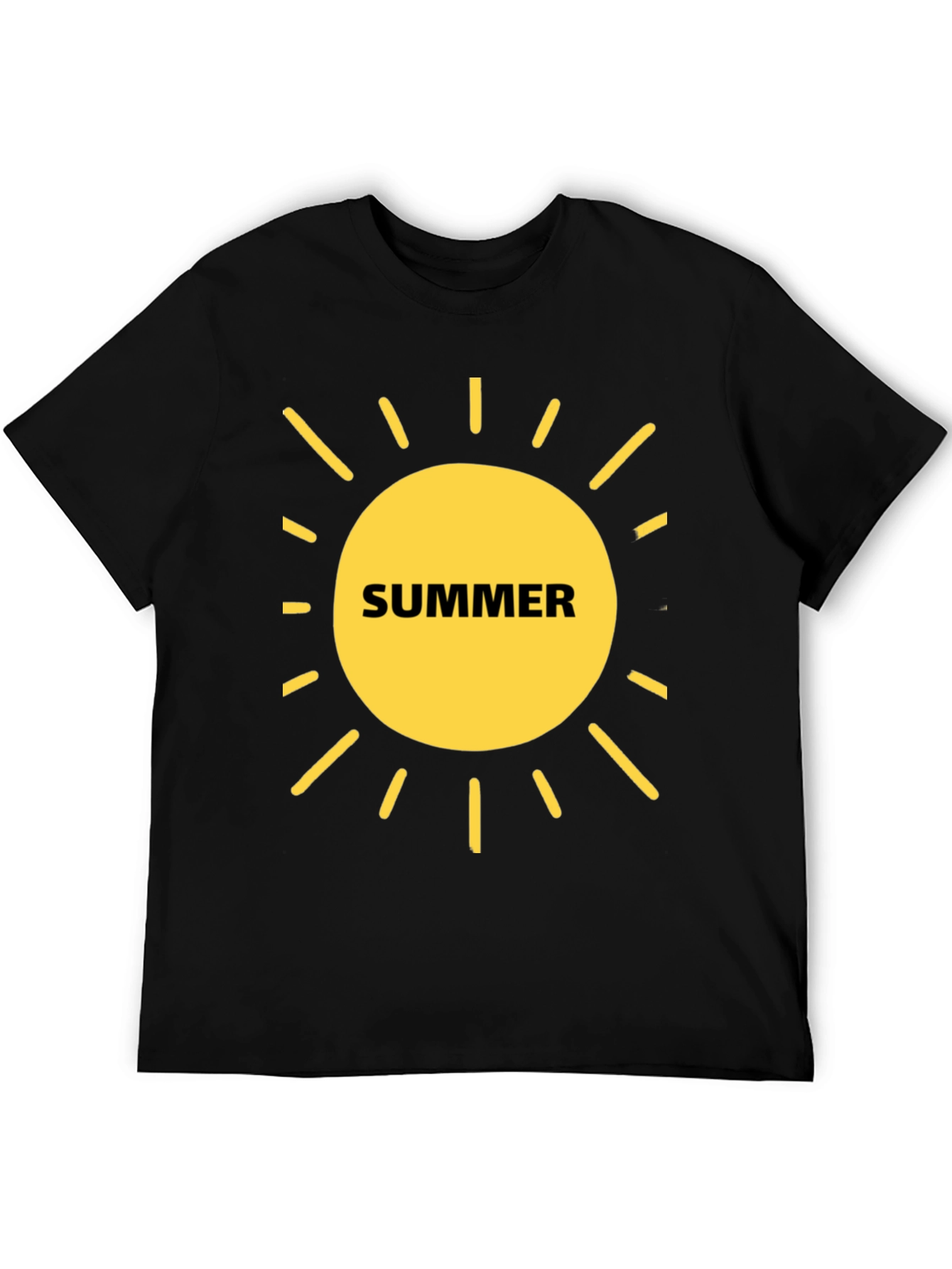 Summer Sun Graphic T-Shirt - Black