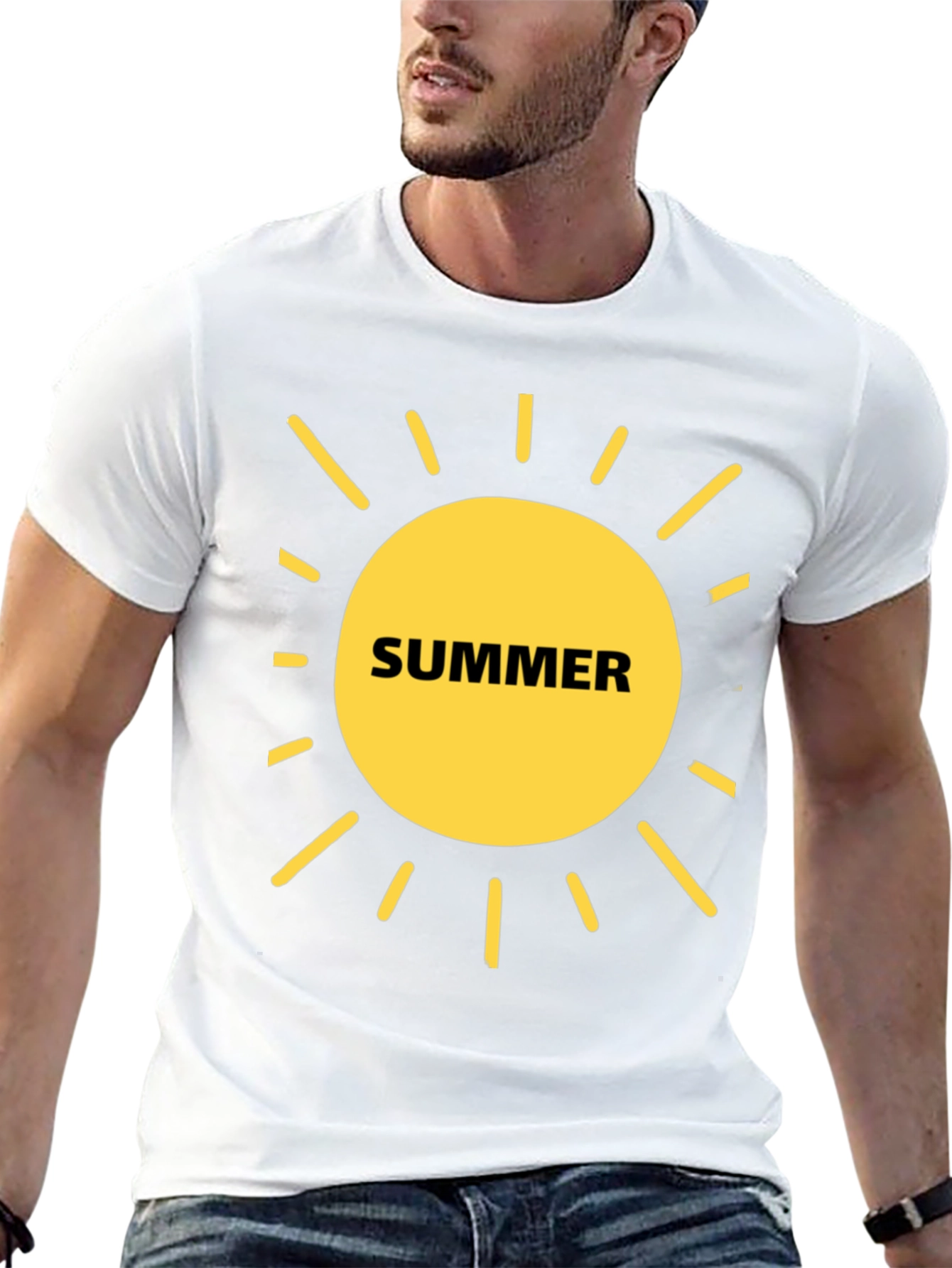 Summer Sun Graphic T-Shirt - Black