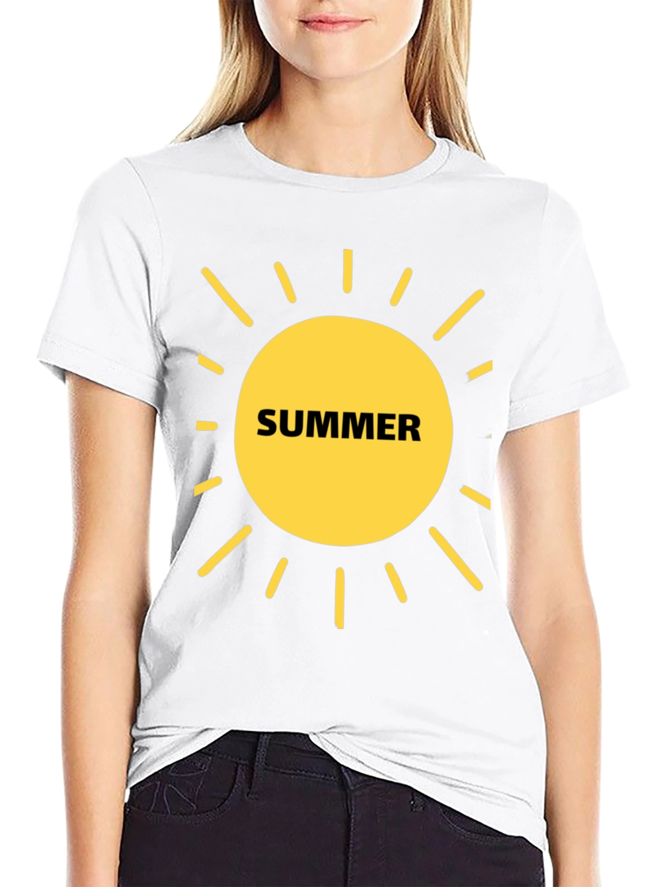 Summer Sun Graphic T-Shirt - Black